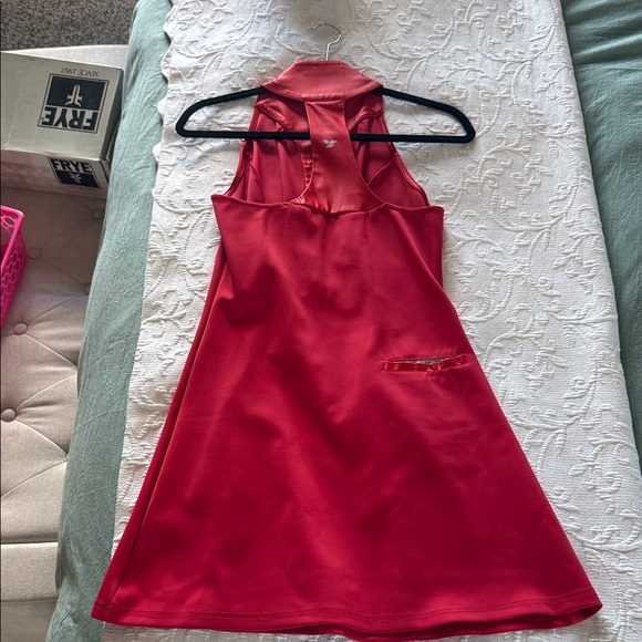 Chic Red Button-Front Mini Dress - Picture 2 of 2